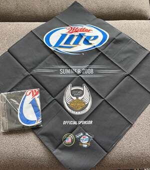 2008 Harley Davidson/Miller Light  Motorcycle Bandana Black Scarf 105 Years